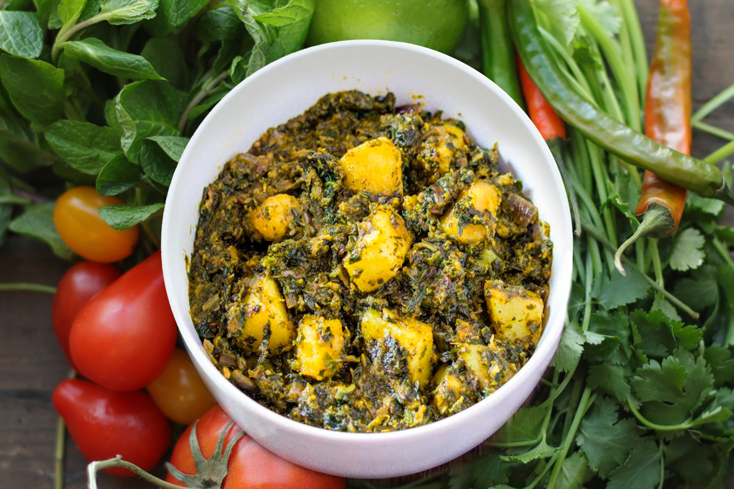 Aloo Palak (Potato & Spinach) - 16oz