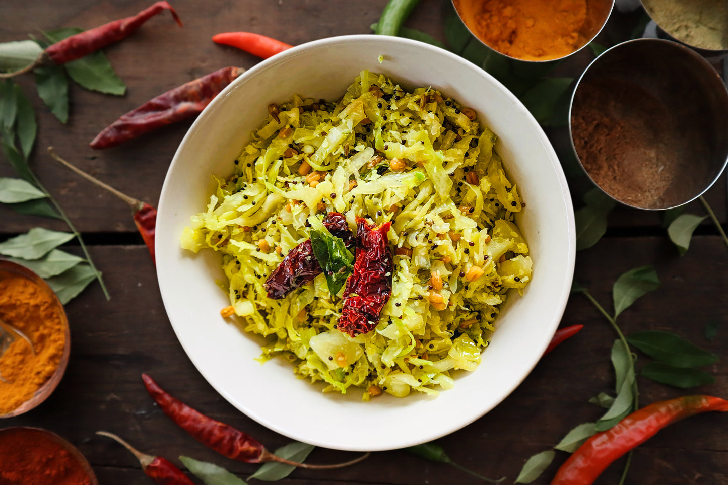 Cabbage W/ Coconut (Patta Gobhi W/ Naariyal) - 16oz